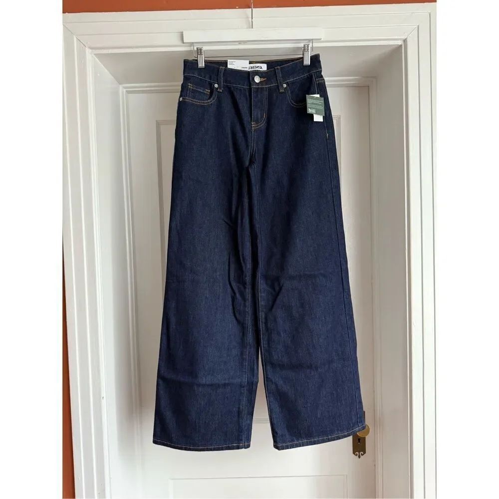 RSQ Mid Rise Wide Leg Dark Wash Jeans sz 23 NWT